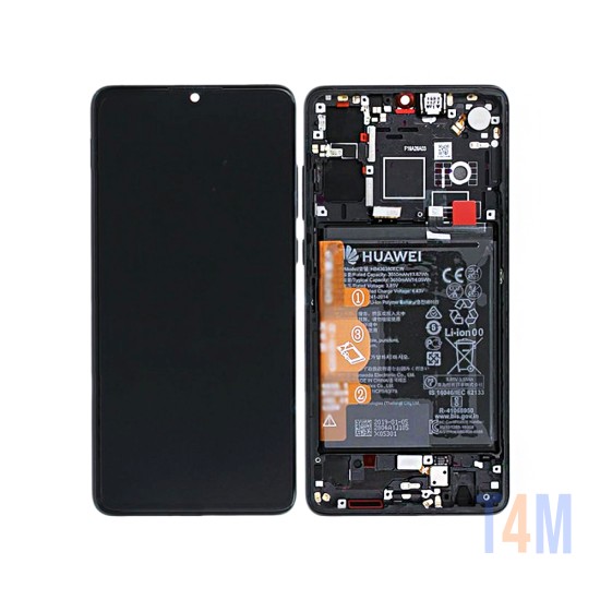 HUAWEI P30 TOUCH+LCD WITH FRAME AND BATTERY SERVICE PACK (02352NLL) (02354HLT) BLACK ORIGINAL